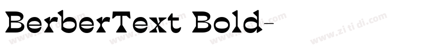 BerberText Bold字体转换